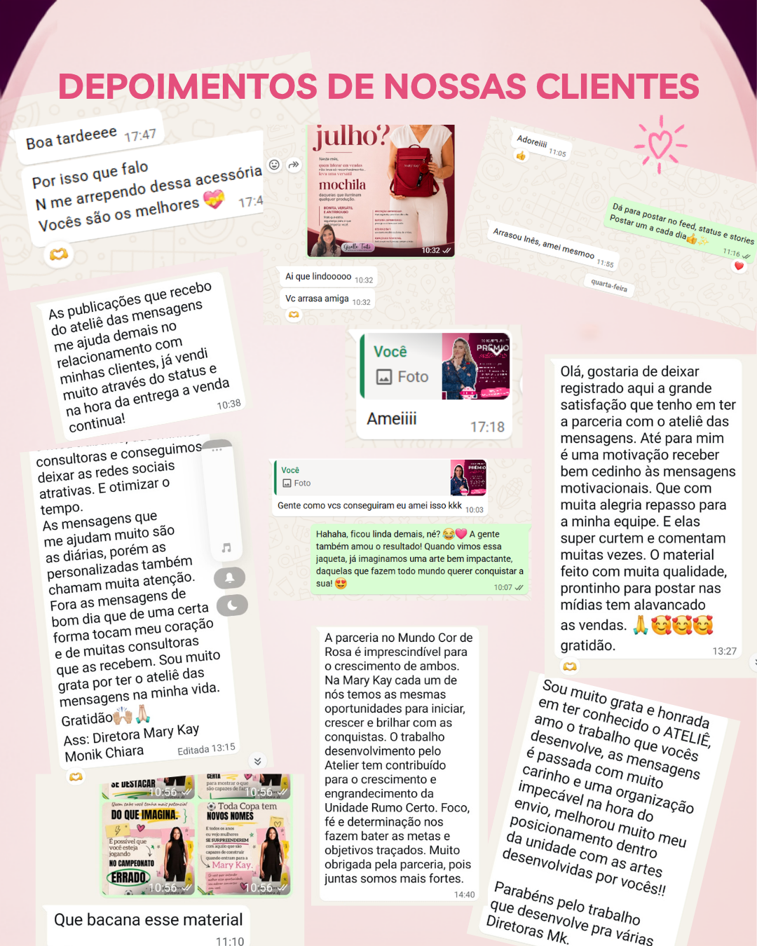 Depoimentos de diretoras Mary Kay sobre assessoria de comunicação para unidades Mary Kay